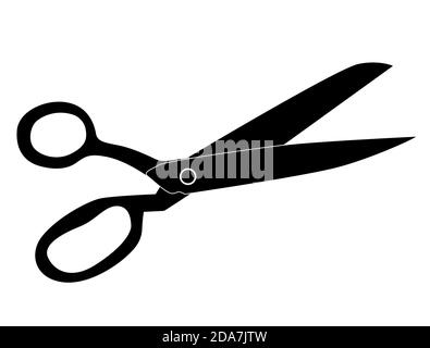 Scissors silhouette Icon Isotared on White Background. Vector Illustration Stock Vector