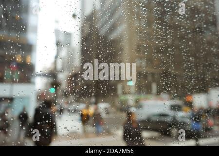 Rain Drops on Window Stock Photo