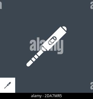 Pregnancy Test related vector glyph icon. Stock Vector