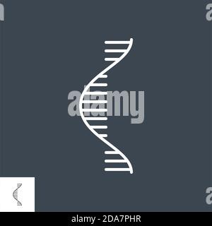 RNA related vector thin line icon Stock Vector