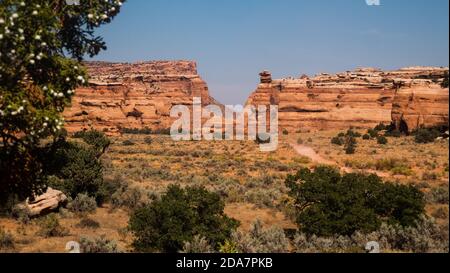 Beautiful framed shot of a canyon in Utah Stock Photo