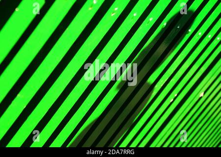 A shadow on a green fence Stock Photo