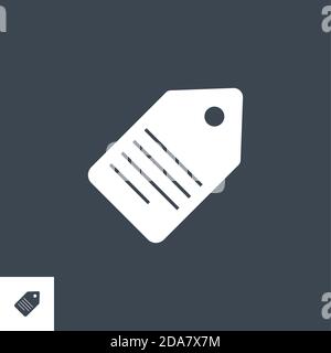 Tag related vector glyph icon. Stock Vector