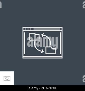 Synchronization Line Icon Stock Vector