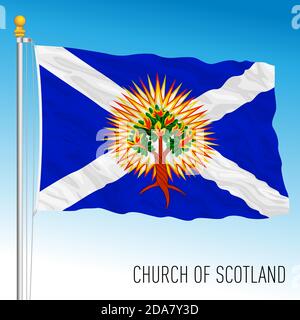 Church of Scotland flag, UK, vector illustration Stock Vector