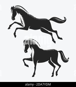Horse symbol. Animal, racehorse vector illustration Stock Vector