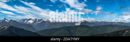 Canadian Mountain Landscape with Mt Baker in Background Stock Photo