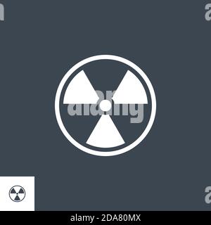 Radioactive related vector glyph icon. Stock Vector