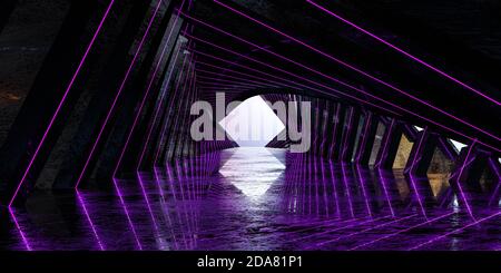 abstract futurictic tunnel technology 3d rendering illustration Stock Photo