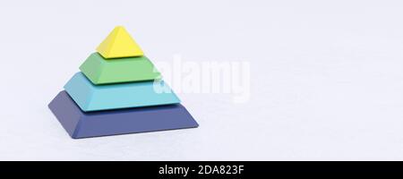 Hierarchy of needs pyramid concept 3d rendering illustration Stock Photo