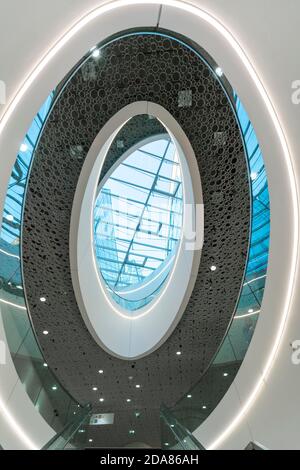 interior of shopping center in the central station of Vienna Stock Photo