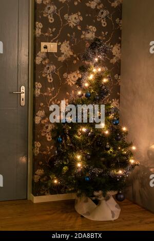 The Netherlands, Friesland. 5 january -2020. Nicely decorated living ...