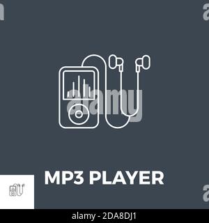 MP3 Player Line Icon Stock Vector