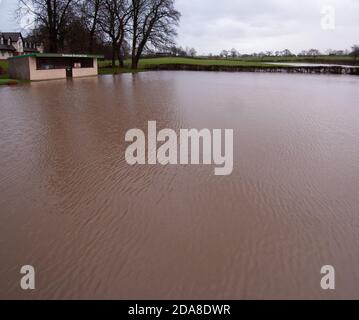 Flooded Bowling Club Stock Photo