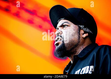 Roskilde, Denmark. 01st, July 2017. The American rapper and lyricist Ice Cube performs a live concert during the Danish music festival Roskilde Festival 2017. (Photo credit: Gonzales Photo - Lasse Lagoni). Stock Photo