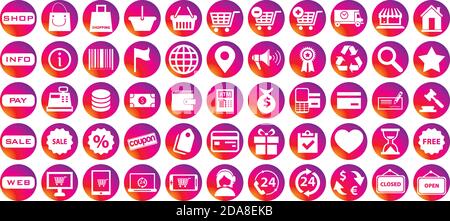 Instagram Stories business icons set - The contour drawings illustrating the spheres of business Stock Vector
