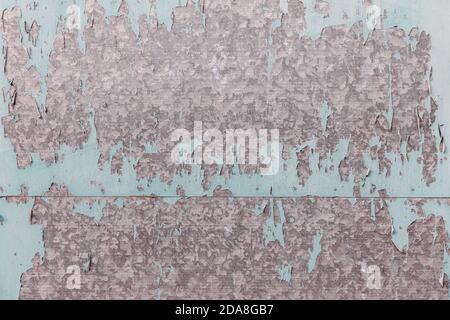 Texture shot of a galvanized metal surface with pealed of paint, use as game texture or reference image Stock Photo