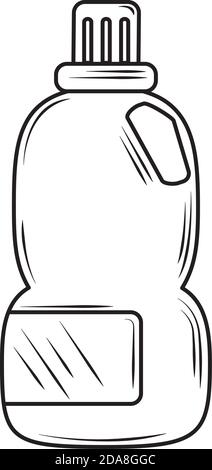 laundry cloth softener bottle vector illustration line style icon Stock Vector