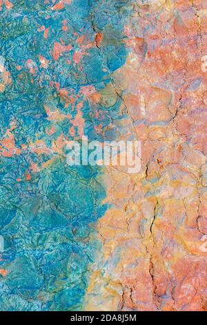 Reddish-Blue Painted Natural Stone Texture Stock Photo