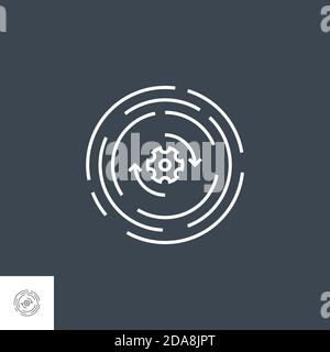 Update Line Icon Stock Vector