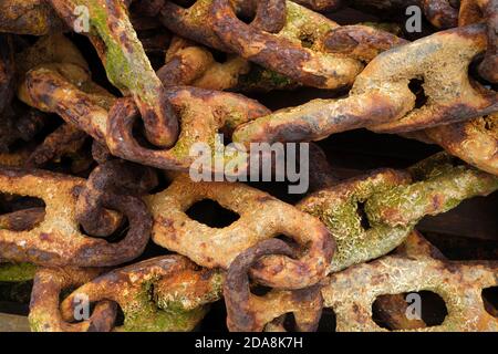 Rusty Chain Links Stock Photo