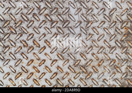 Old Weathered Patterned Metal Texture Stock Photo