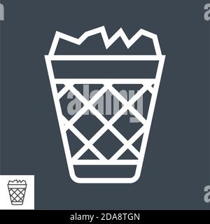 Trash Bin related vector glyph icon. Stock Vector