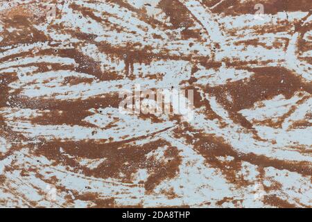 Old Weathered Painted Metal Texture Stock Photo