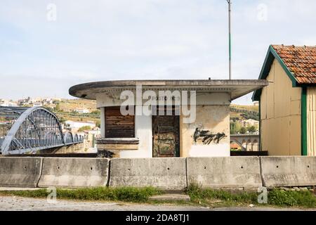 Pinhao, Portugal - October 17: View of Pinhão town, sitting on a lovely bend of the Rio Douro, about 25km upriver from Peso da Régua in Portugal on Oc Stock Photo