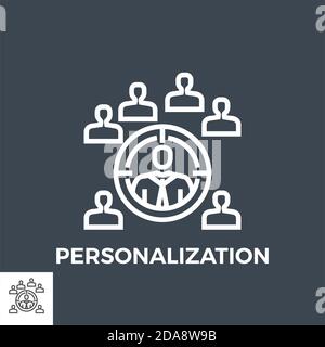Personalization line icon Stock Vector