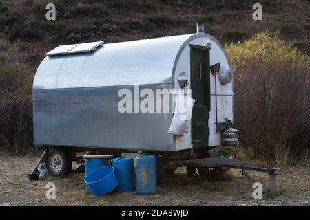 A modern version of the old sheepherder's camp wagon invented in ...