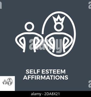 Self esteem affirmations Stock Vector