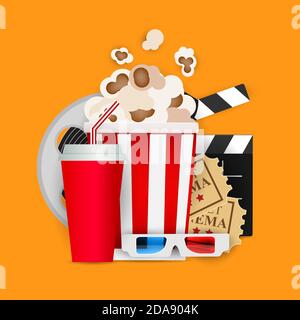 Abstract Home Cinema Background. Illustration Stock Photo