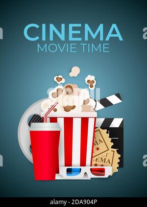 Abstract Home Cinema Background. Illustration Stock Photo
