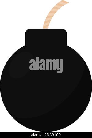 Isolated black bomb gun war icon- Vector Stock Vector