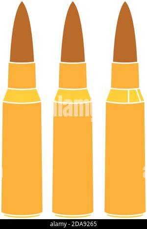 Isolated golden bullets medieval war icon- Vector Stock Vector
