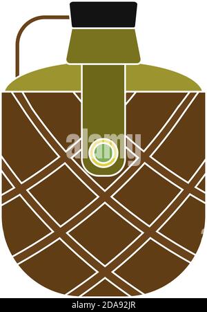 Isolated bottle water gun war icon- Vector Stock Vector