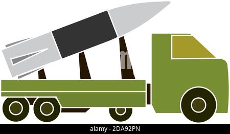 Isolated missile soldier gun war icon- Vector Stock Vector