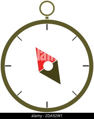 Isolated compass soldier gun war icon- Vector Stock Vector