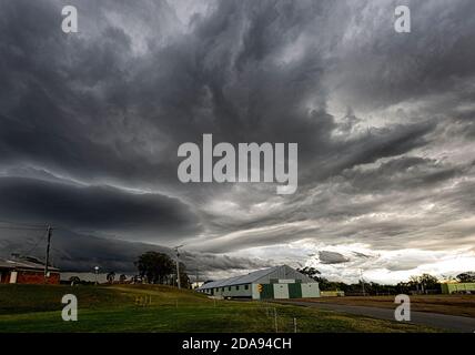 Severe storm brought by La Niña in Ipswich, Queensland, QLD, Australia Stock Photo