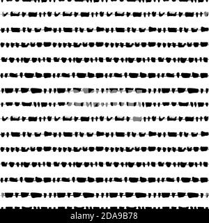 Hand drawn horizontal lines with splotches pattern Stock Vector