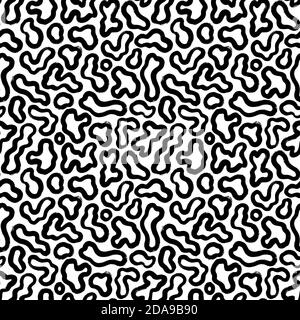 Hand drawn fluid amorphous forms seamless pattern Stock Vector