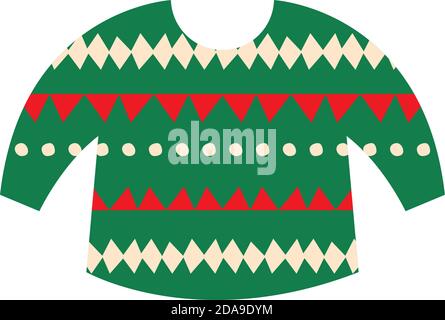 happy merry christmas wool coat vector illustration design Stock Vector