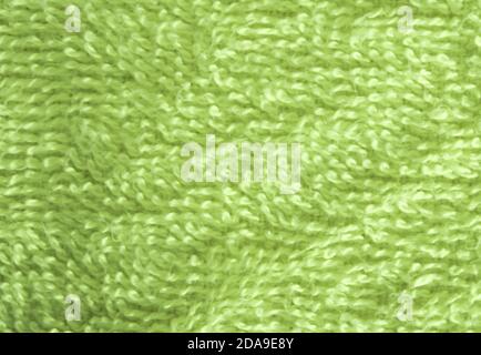Texture surface close-up of green bath towel Stock Photo