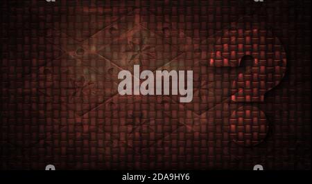 Red question mark pattern on red background. 3d illustration Stock ...