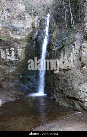 Waterfall in fig gorge in Tbilisi, Georgia Stock Photo
