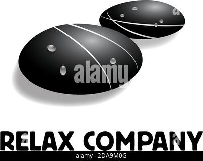Vector sign black wet stones Stock Vector
