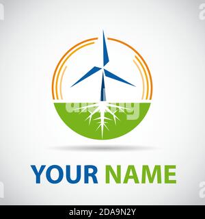 Vector sign wind energy Stock Vector