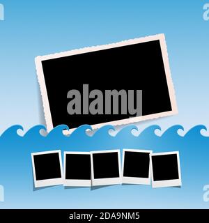 Background picture on the sea Stock Vector