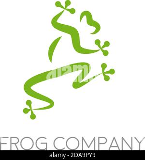 Vector sign frog company Stock Vector